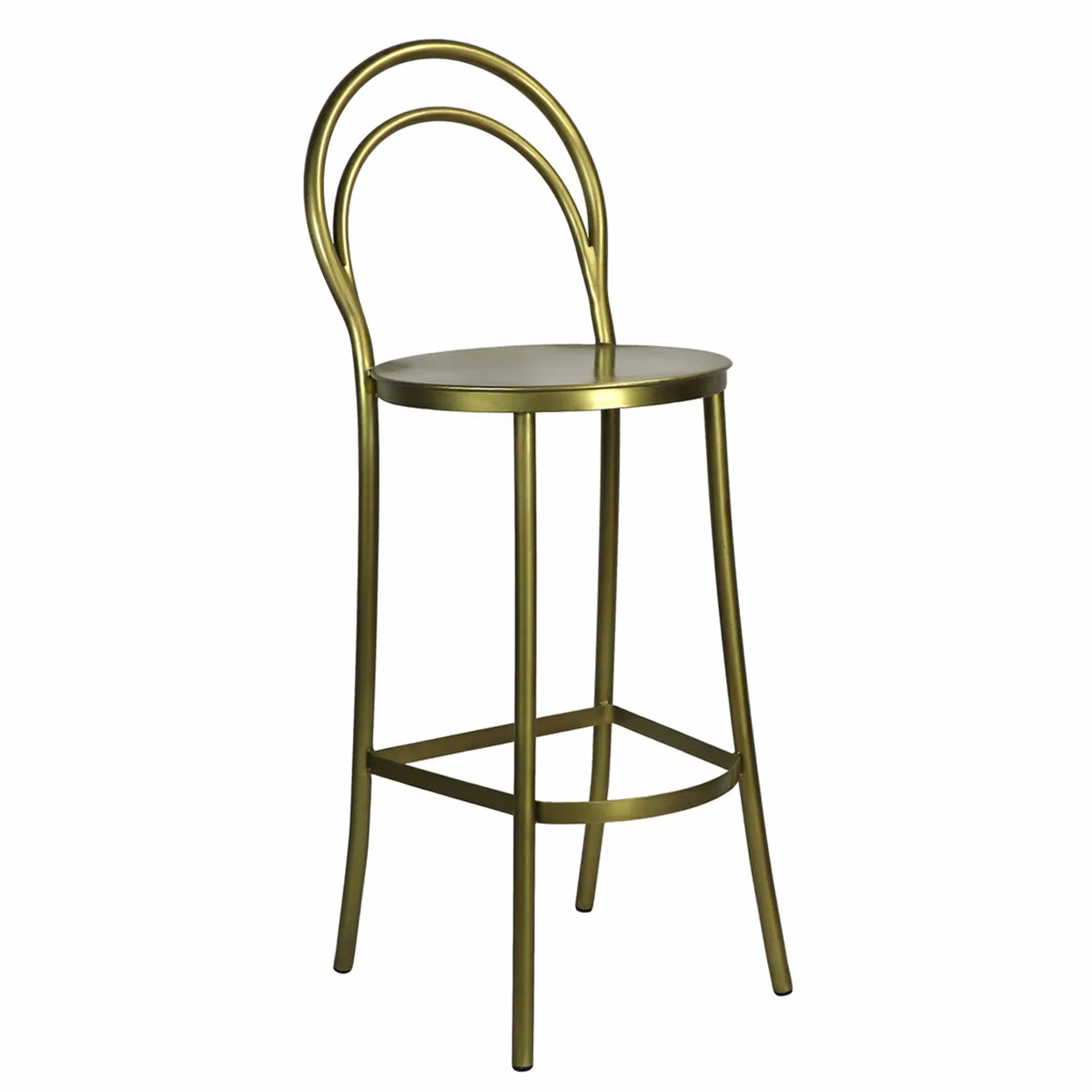 Metz Bar Stool, Brass