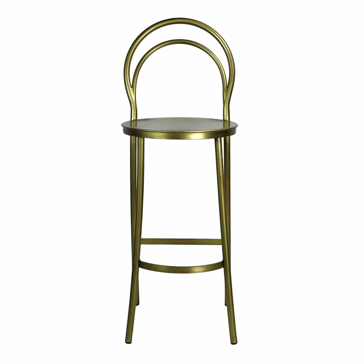 Metz Bar Stool, Brass