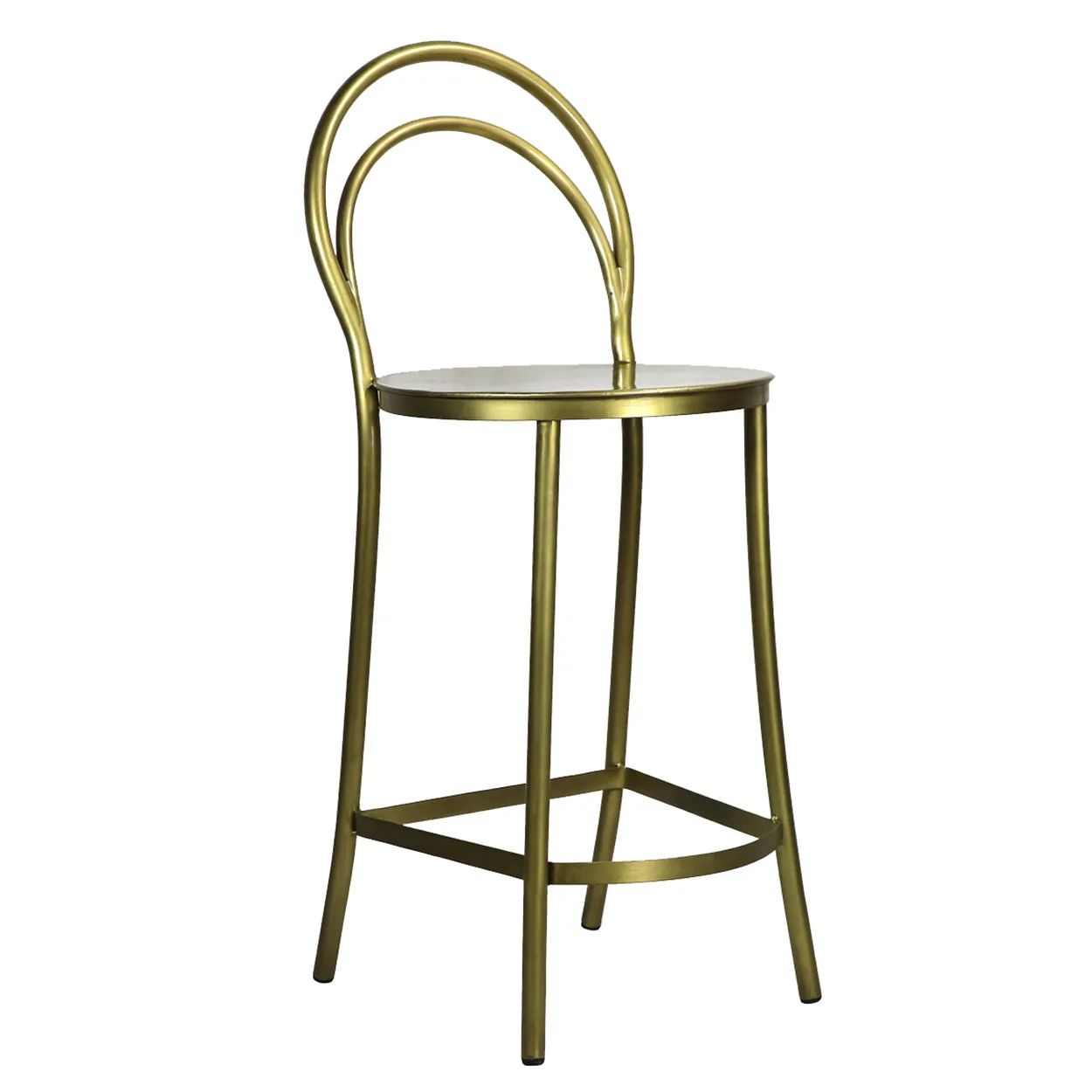 Metz Counter Stool, Brass