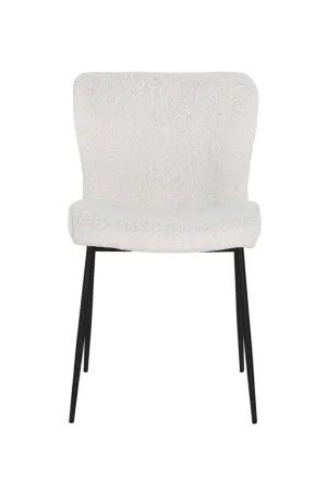 Minimalist White Bouclé Chair | OROA Darby