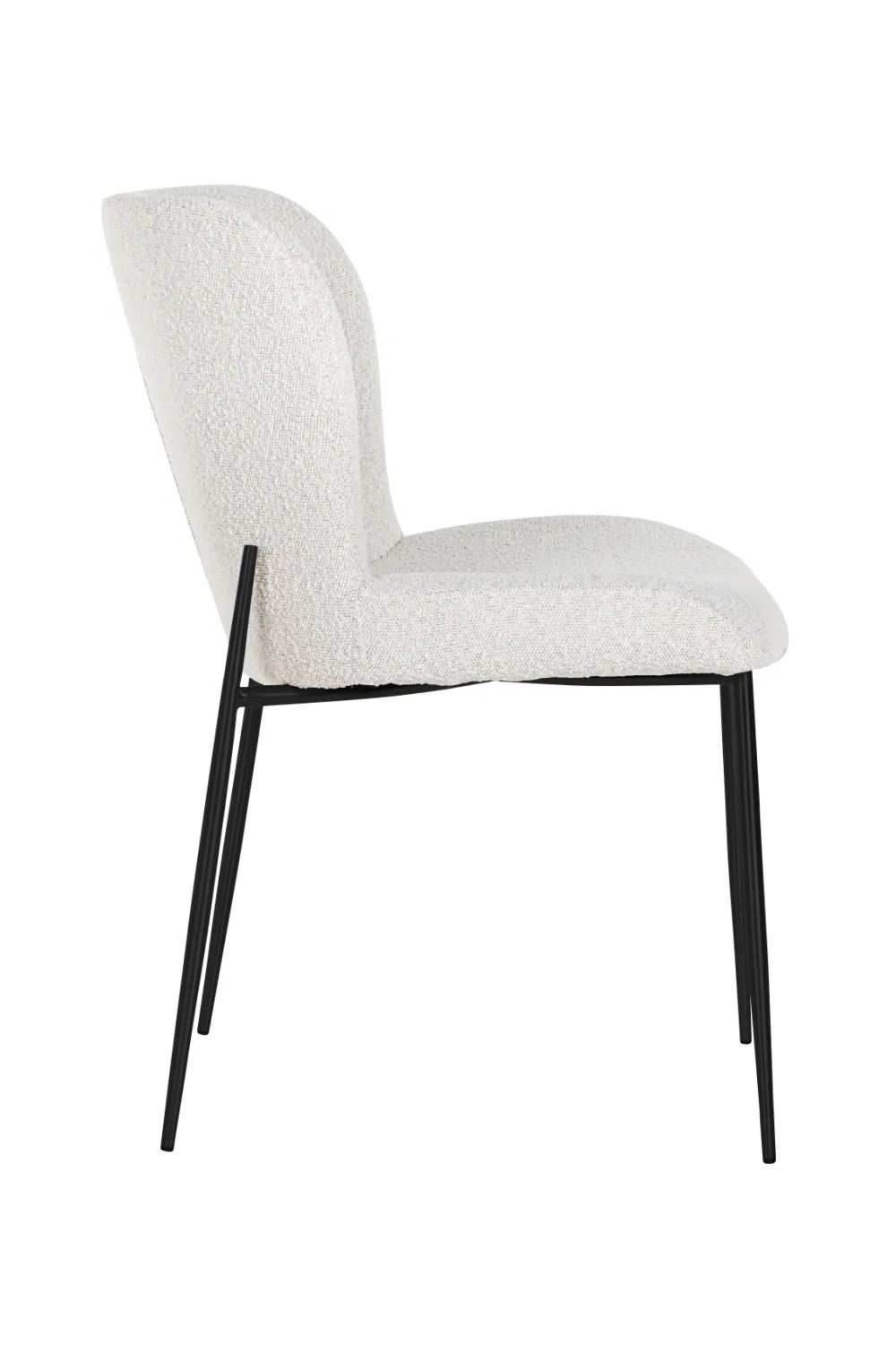 Minimalist White Bouclé Chair | OROA Darby