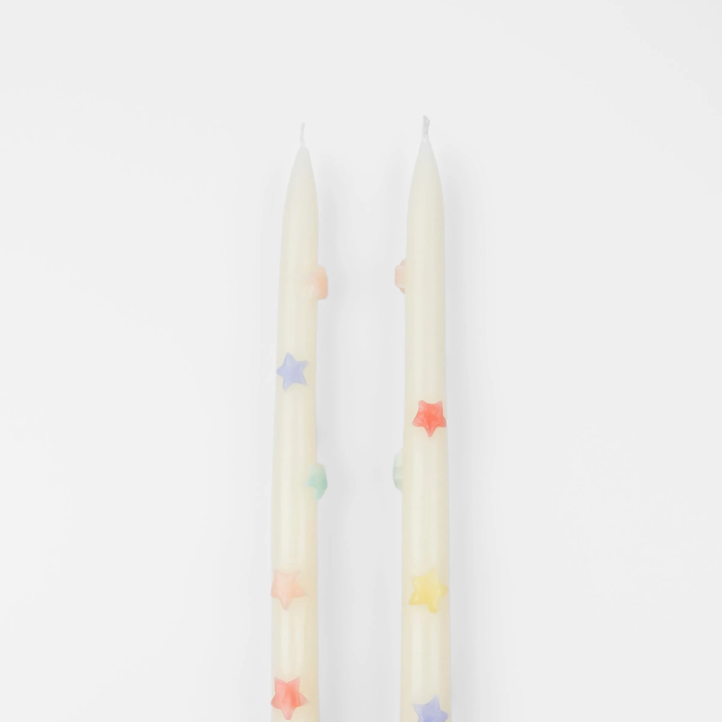 Mixed Star Taper Candles (x 2)