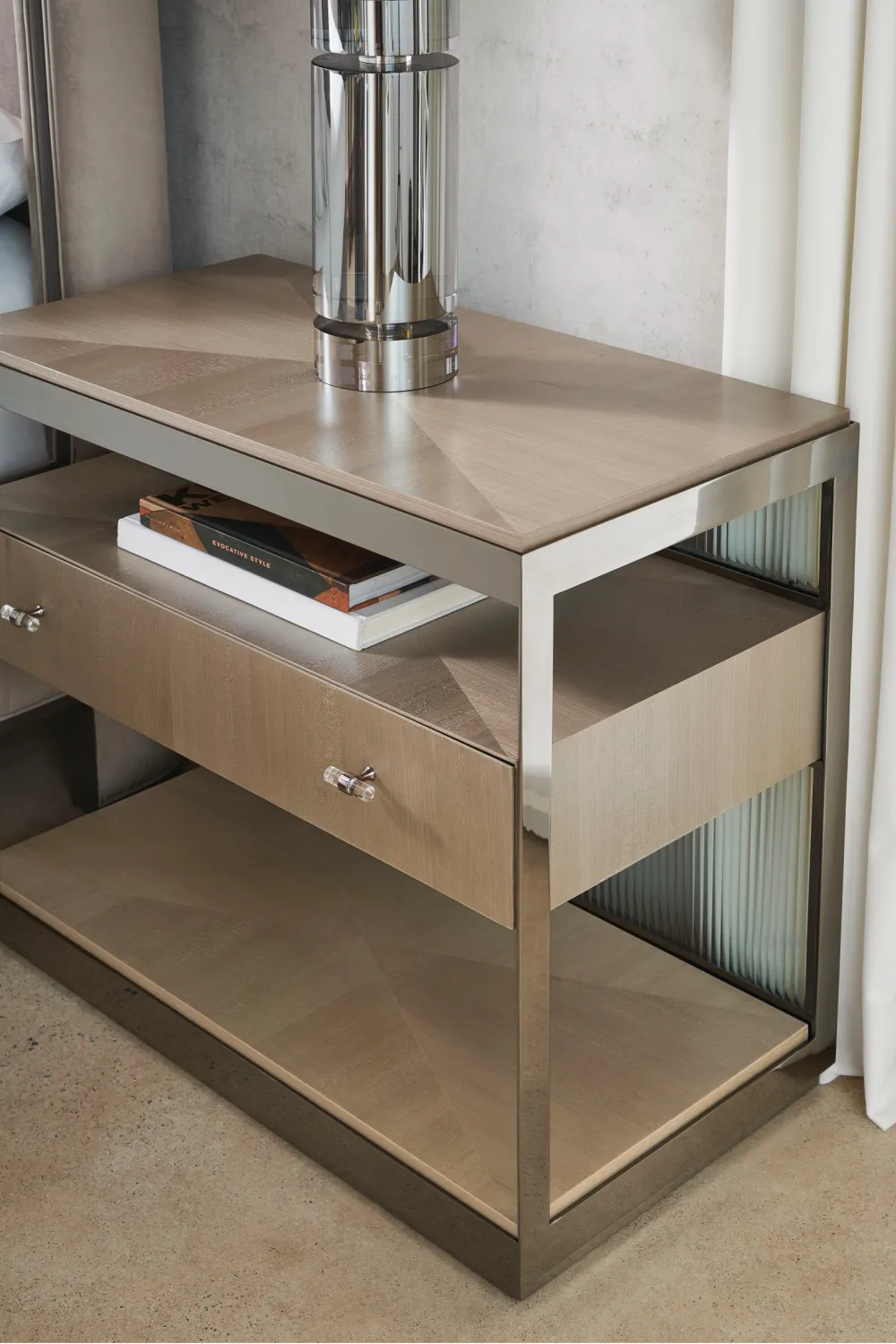 Modern 1-Drawer Side Table | Caracole Falling Waters