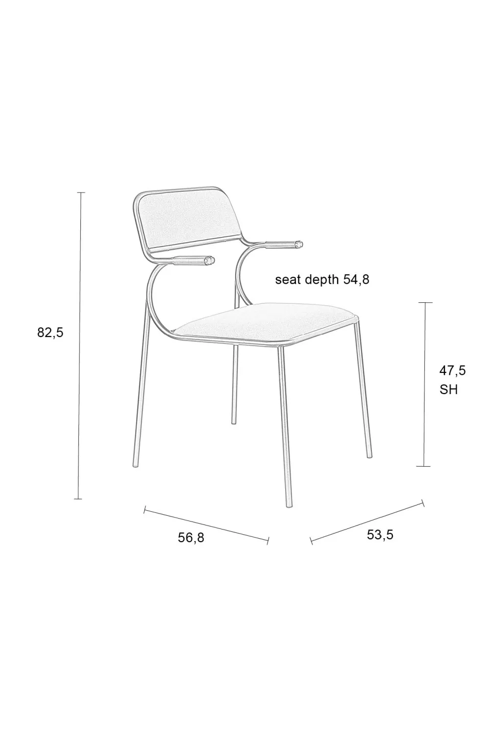 Modern Dining Armchair Set (2) | Zuiver Alba