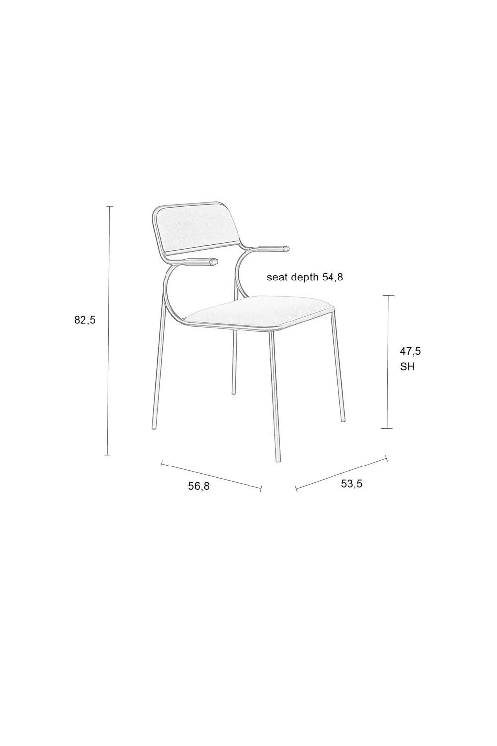 Modern Dining Armchair Set (2) | Zuiver Alba