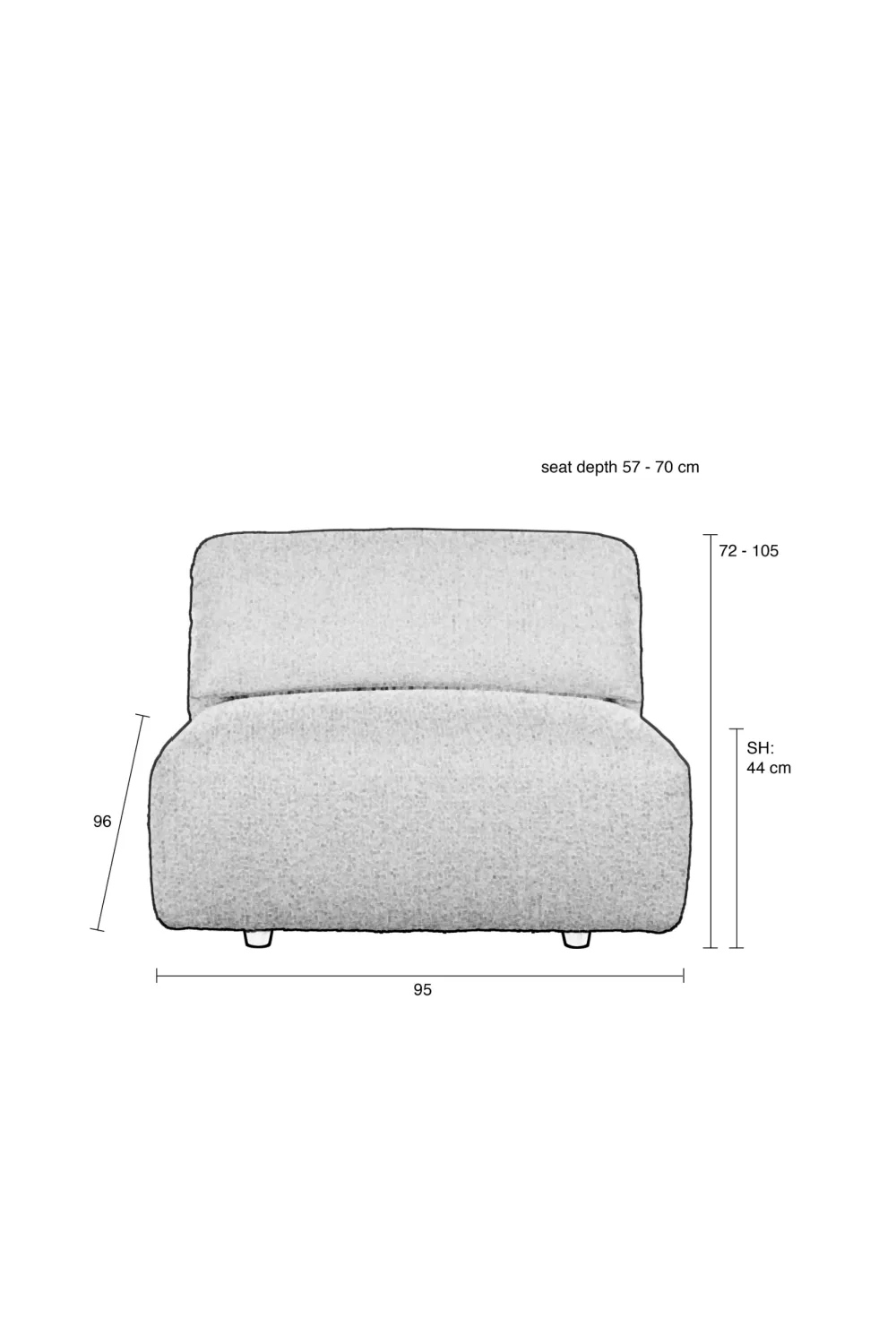 Modern Minimalist Love Seat | Zuiver Wings