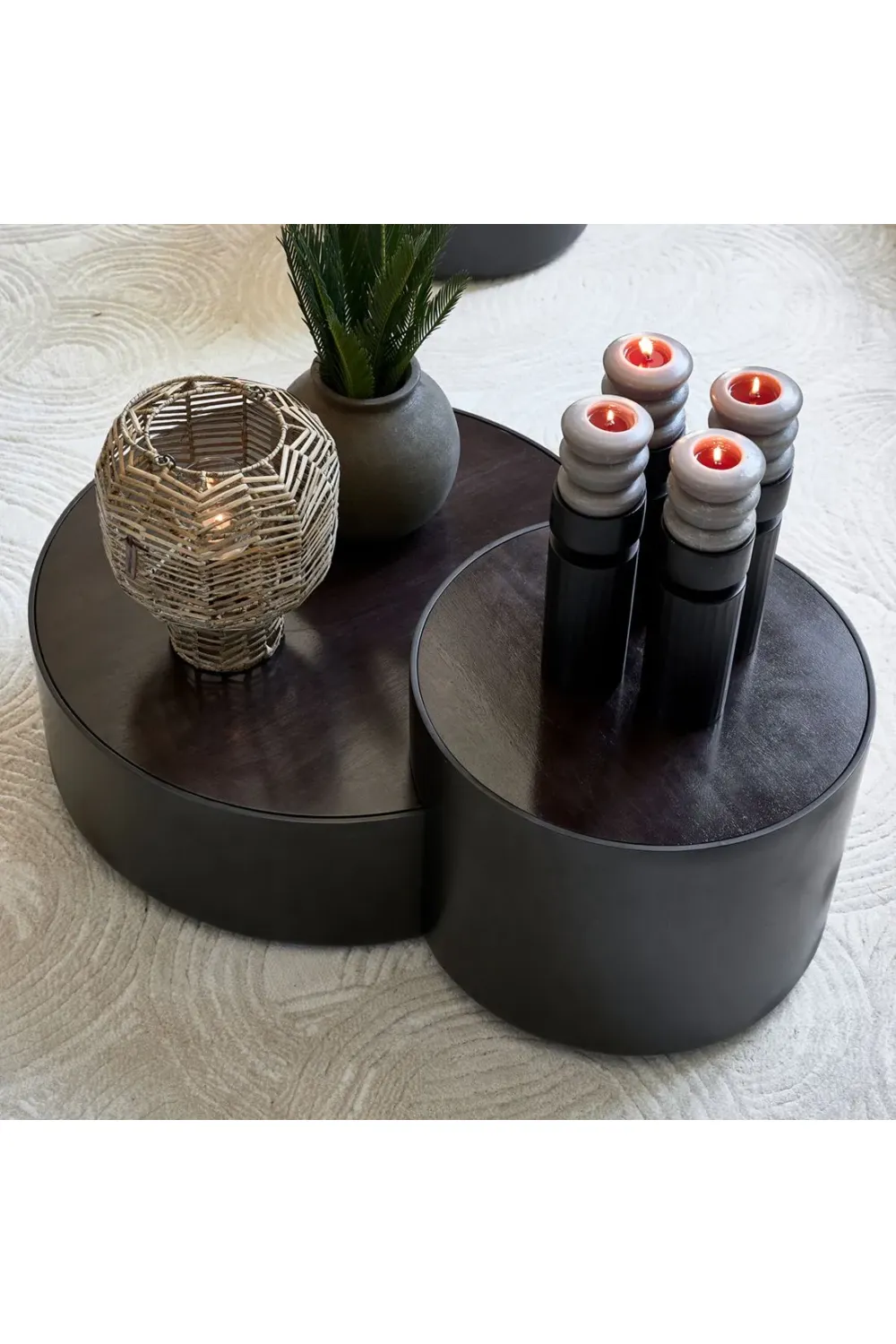 Modern Round Coffee Table Set (2) | Rivièra Maison Hollywood Hills