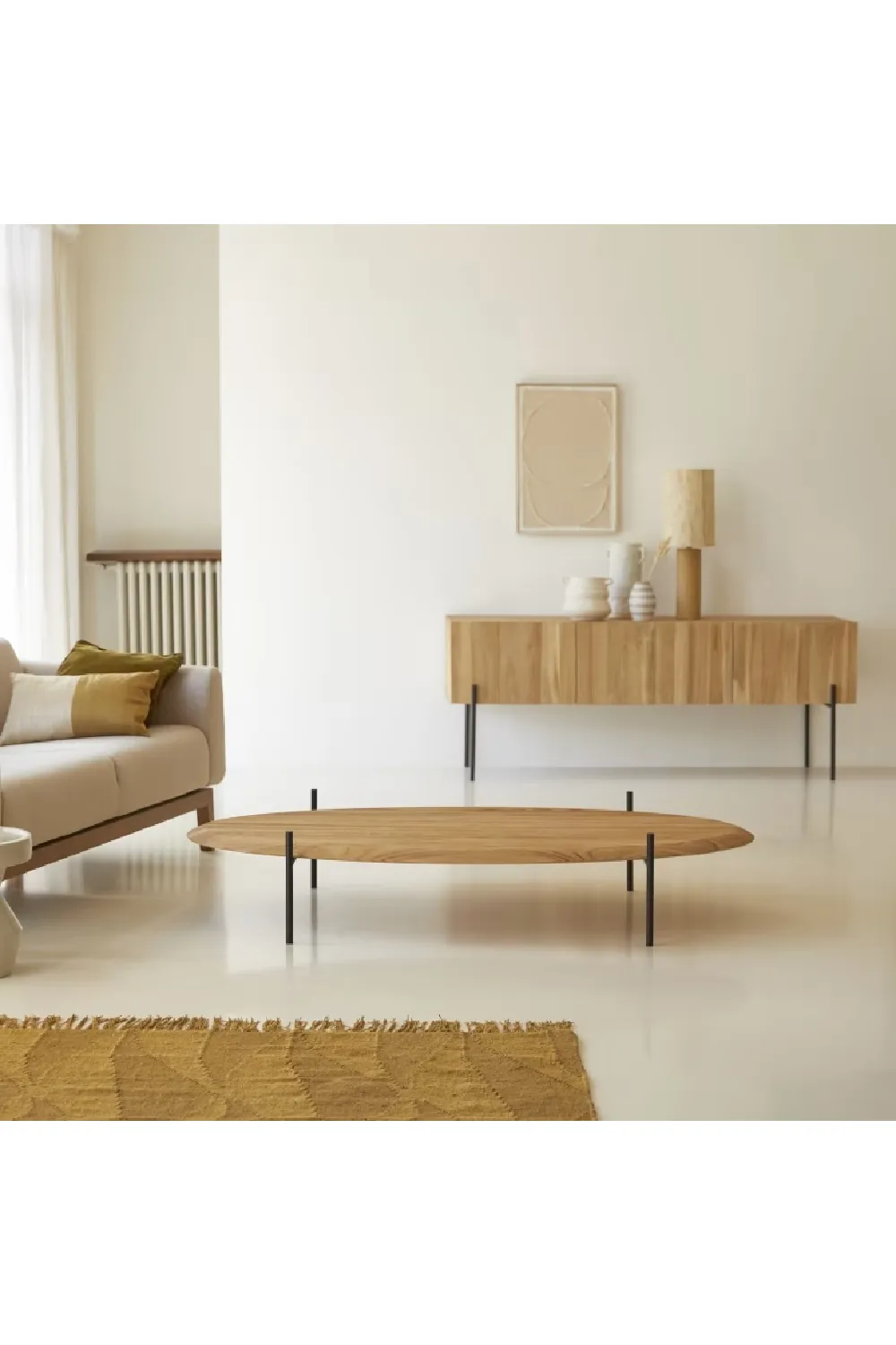 Modern Teak Coffee Table | Tikamoon Honorine