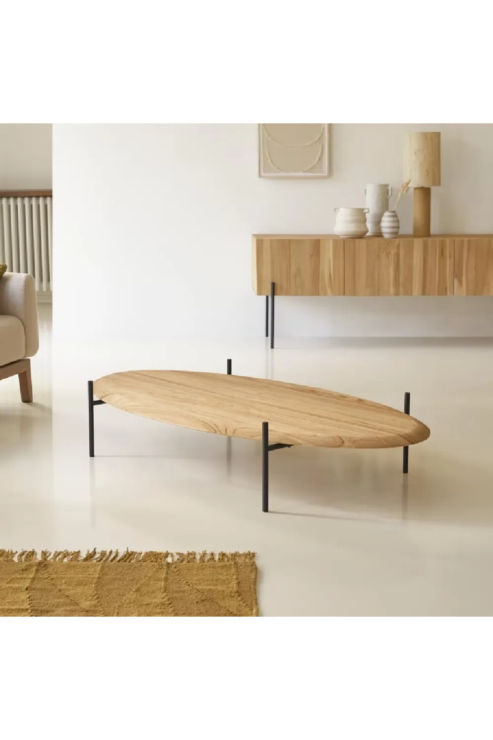 Modern Teak Coffee Table | Tikamoon Honorine