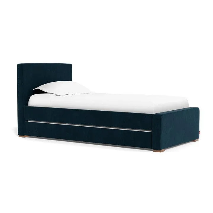 Monte Design - Handcrafted Dorma Twin Bed - Navy Velvet