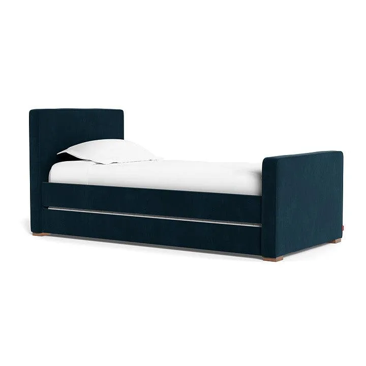 Monte Design - Handcrafted Dorma Twin Bed - Navy Velvet