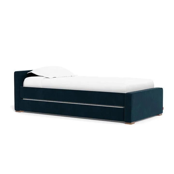 Monte Design - Handcrafted Dorma Twin Bed - Navy Velvet