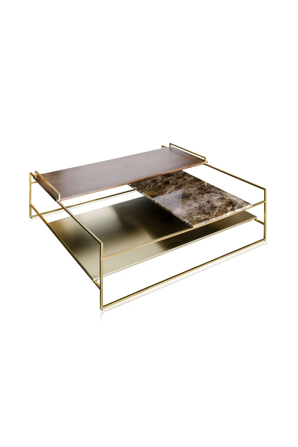 Multi-layered Gold Coffee Table | Versmissen Architect