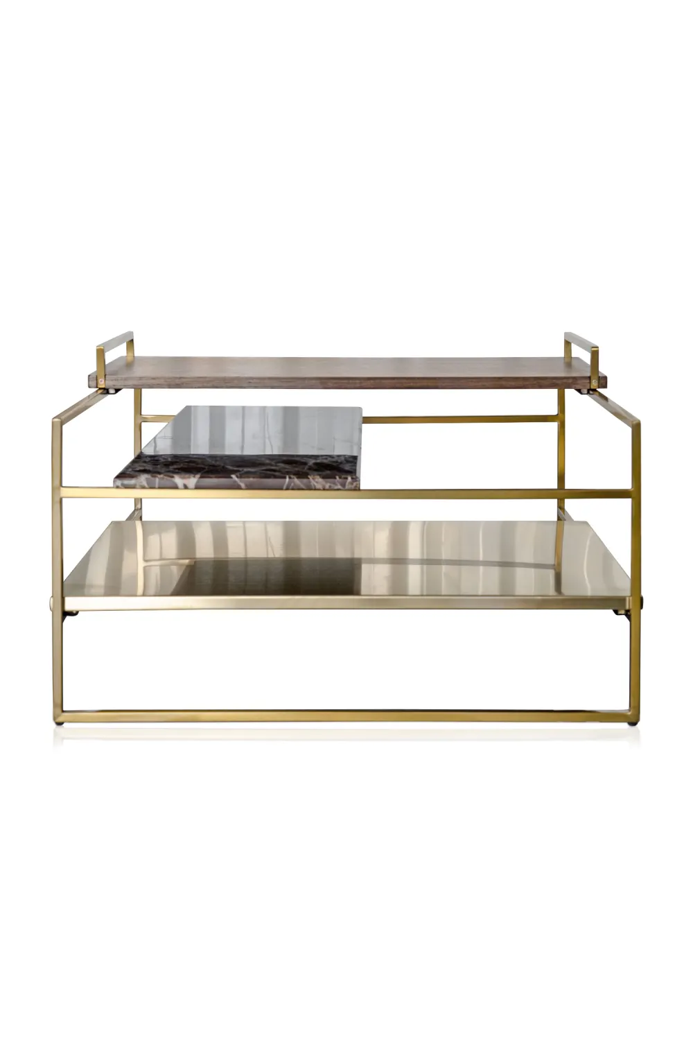 Multi-layered Gold Coffee Table | Versmissen Architect