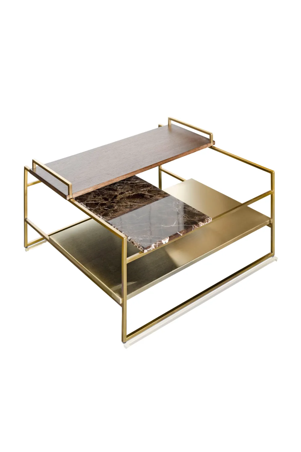 Multi-layered Gold Coffee Table | Versmissen Architect