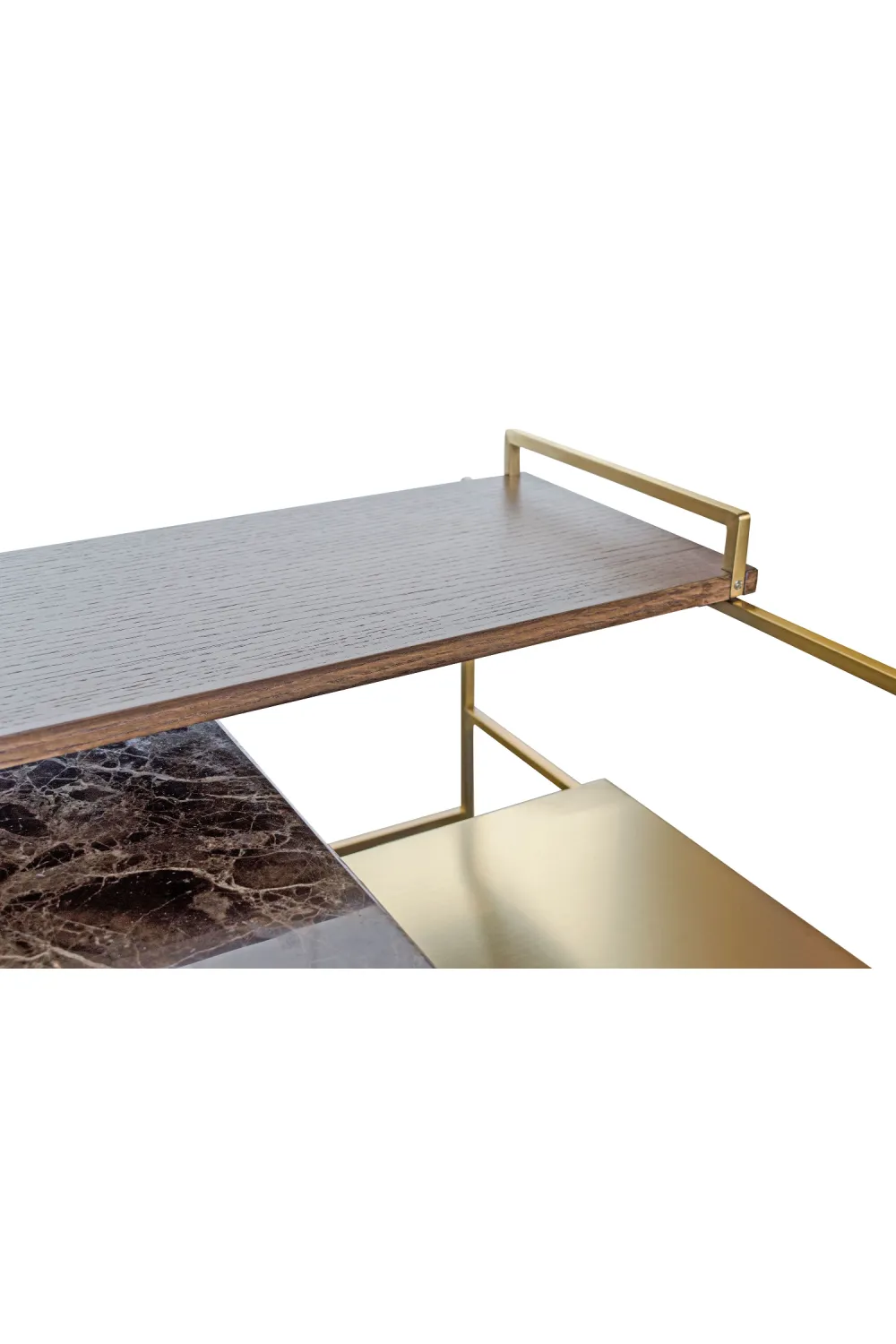 Multi-layered Gold Coffee Table | Versmissen Architect