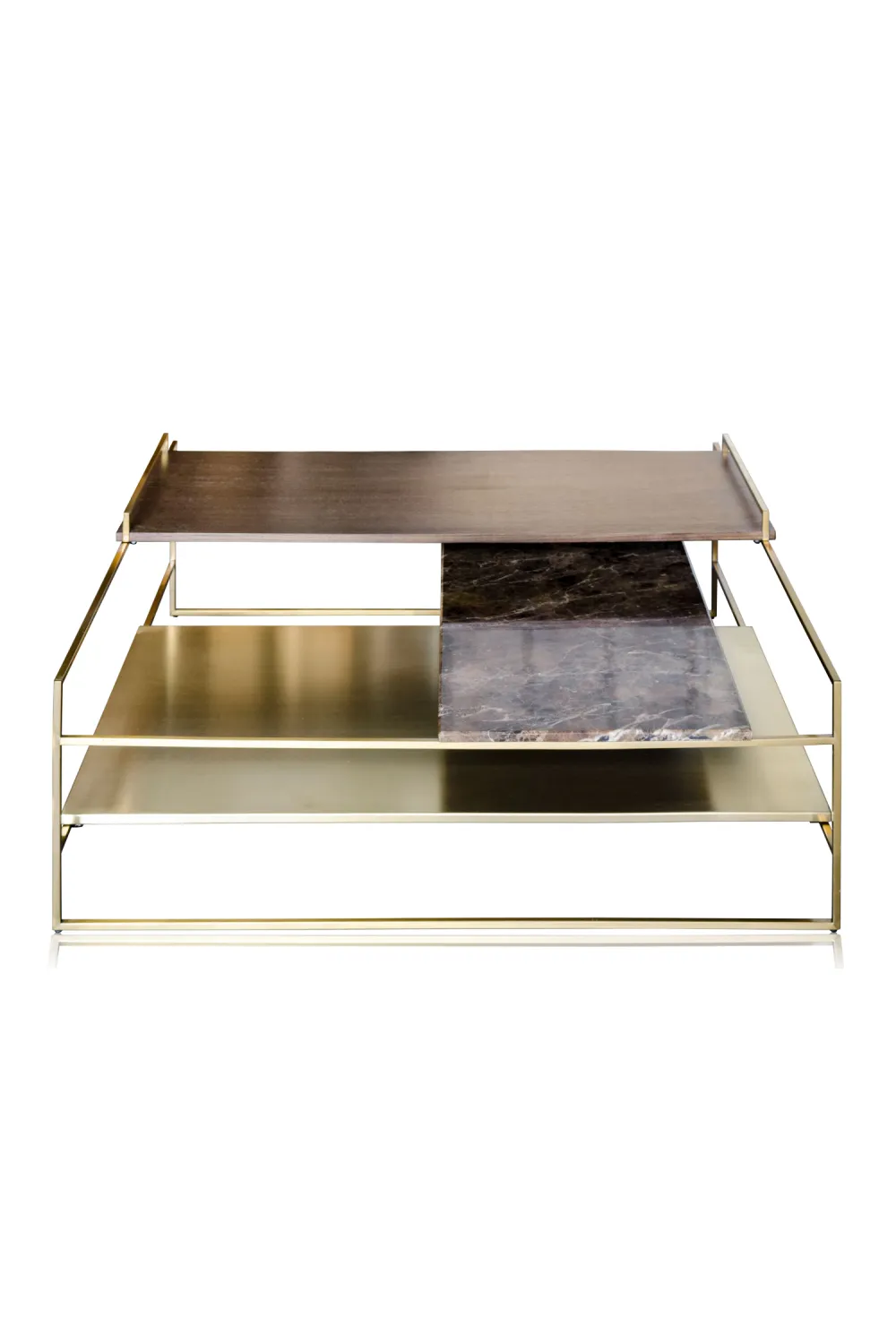 Multi-layered Gold Coffee Table | Versmissen Architect