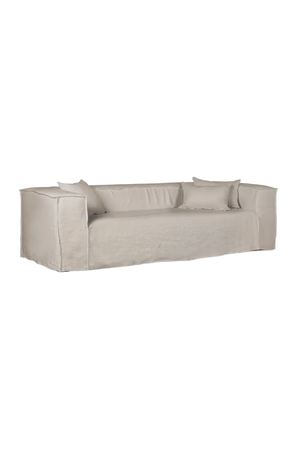 Natural Linen Four-Seater Sofa | Dareels Strozzi