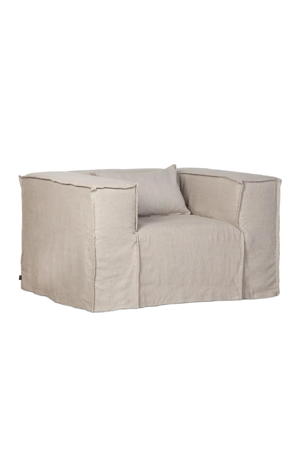 Natural Linen Four-Seater Sofa | Dareels Strozzi