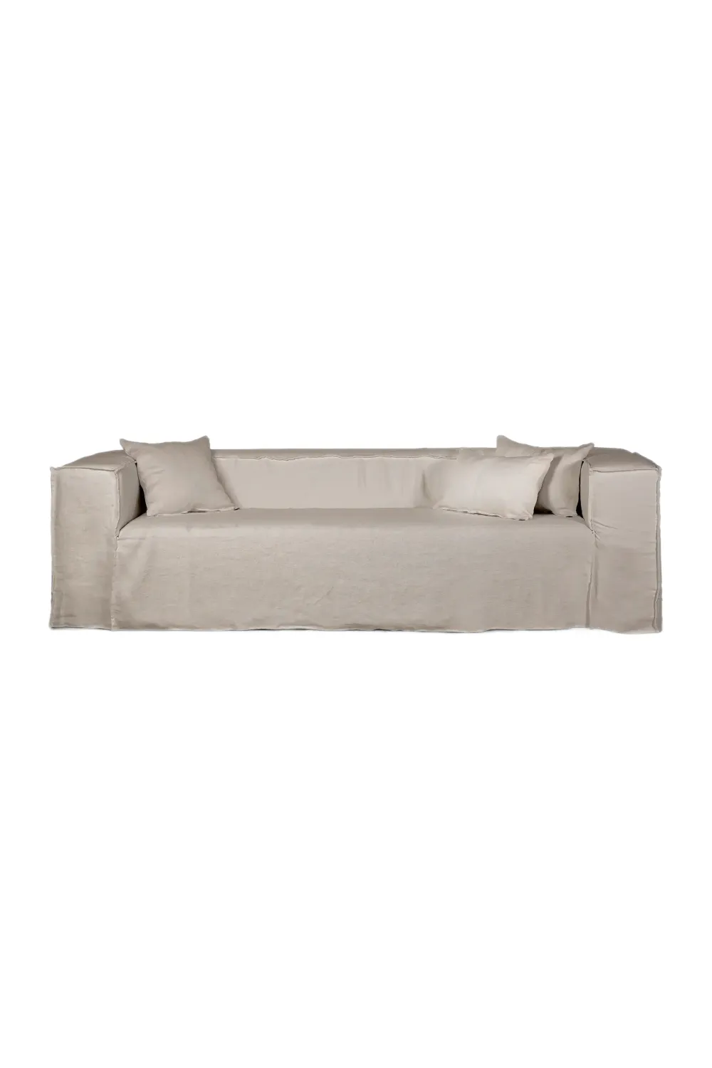 Natural Linen Four-Seater Sofa | Dareels Strozzi