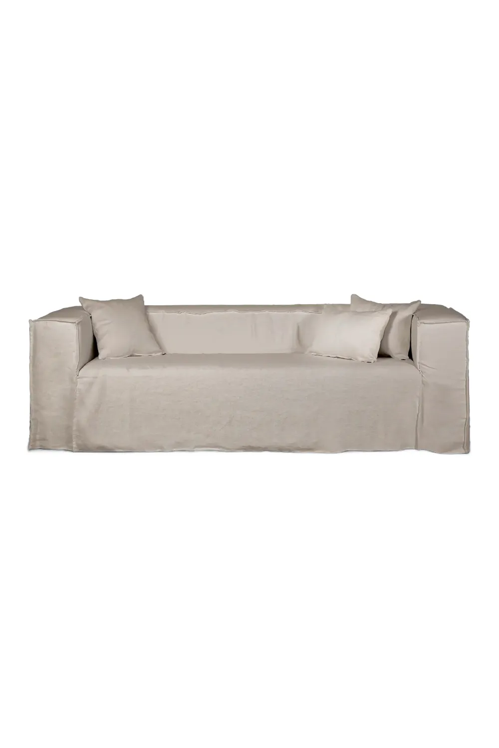 Natural Linen Four-Seater Sofa | Dareels Strozzi