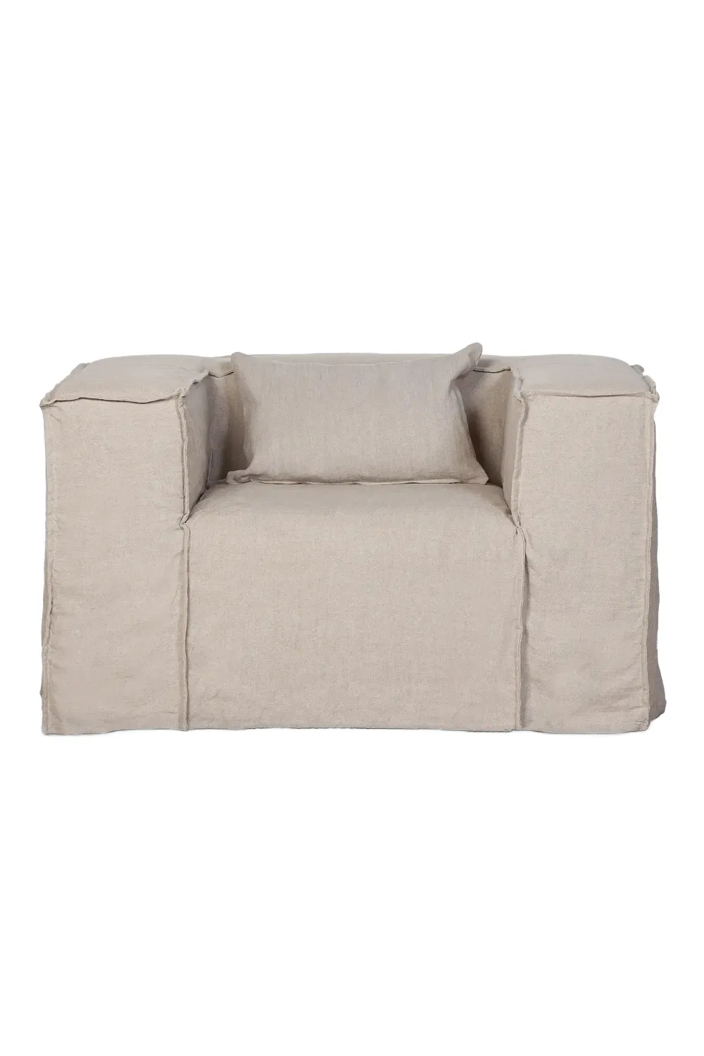 Natural Linen Four-Seater Sofa | Dareels Strozzi