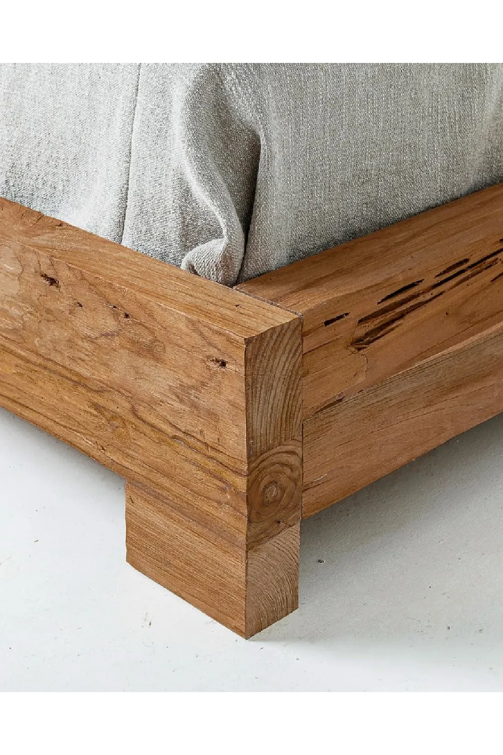 Natural Teak Bed | Dareels Solid