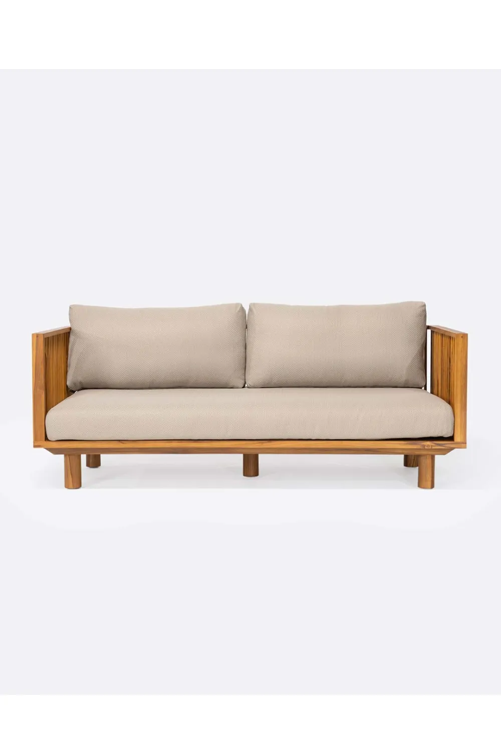 Natural Teak Outdoor Sofa | Dareels Toprak