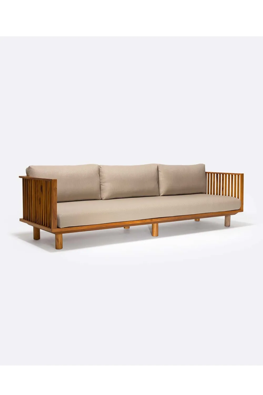 Natural Teak Outdoor Sofa | Dareels Toprak