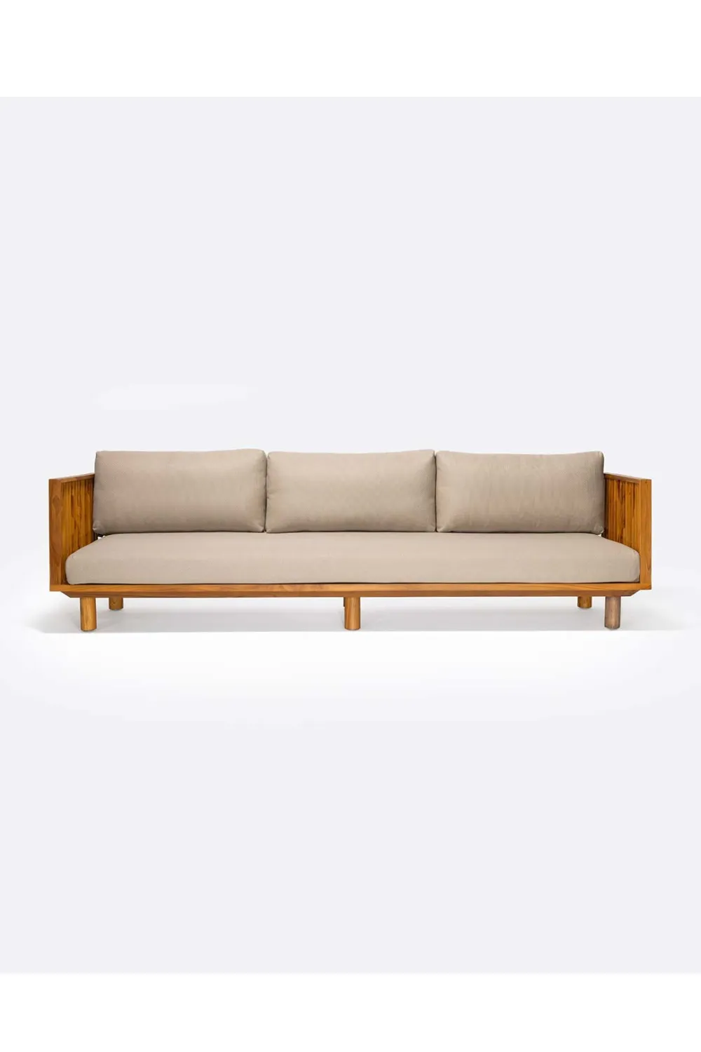 Natural Teak Outdoor Sofa | Dareels Toprak