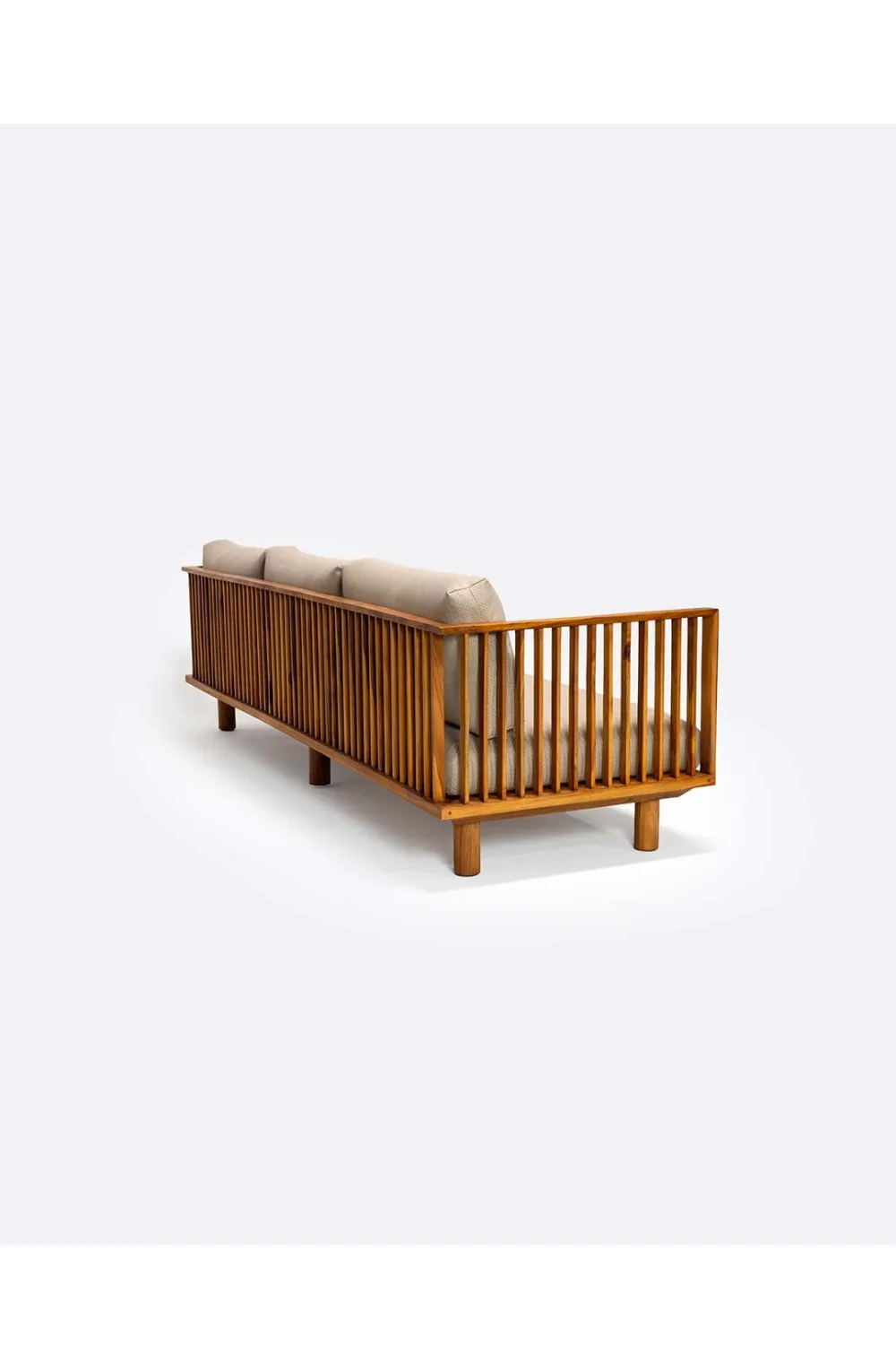 Natural Teak Outdoor Sofa | Dareels Toprak