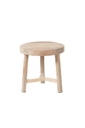 Natural Teak Round Side Table | Dareels Kyro