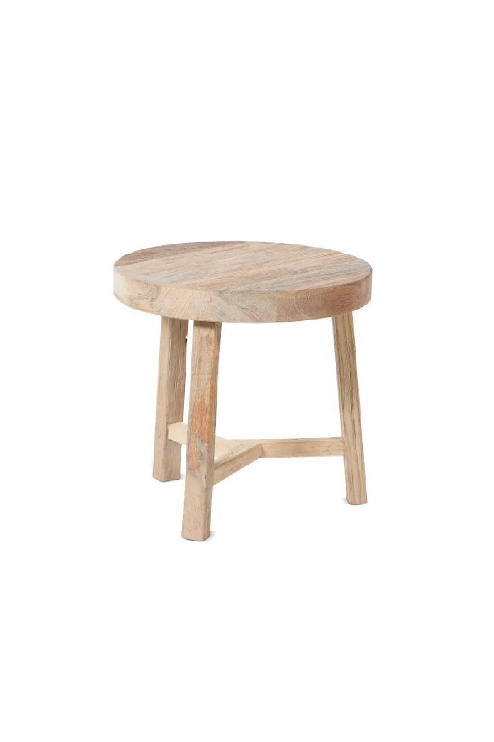 Natural Teak Round Side Table | Dareels Kyro