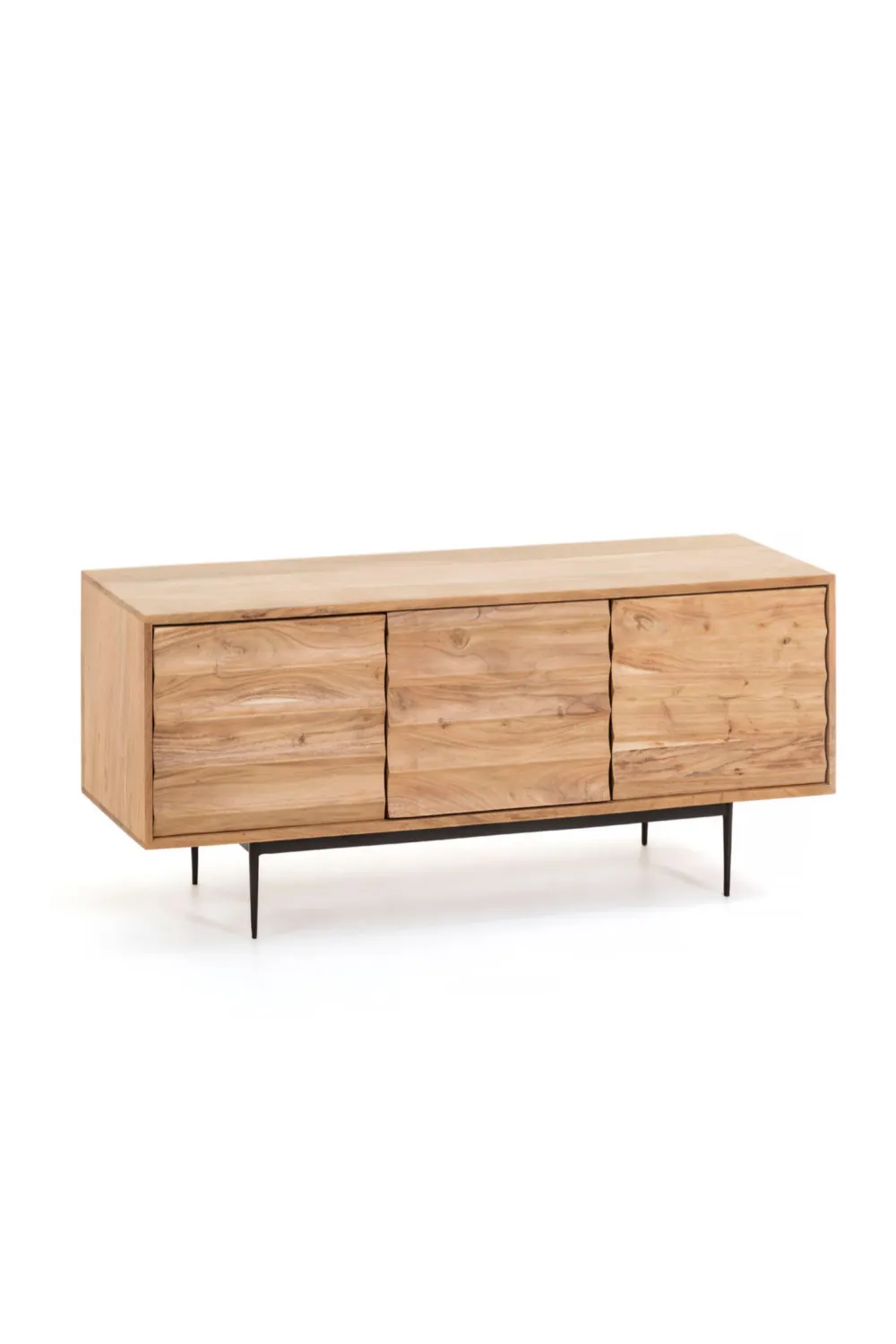 Natural Wood 3-Door TV Cabinet | La Forma Delsie