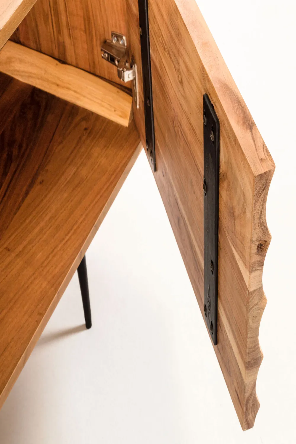 Natural Wood 3-Door TV Cabinet | La Forma Delsie