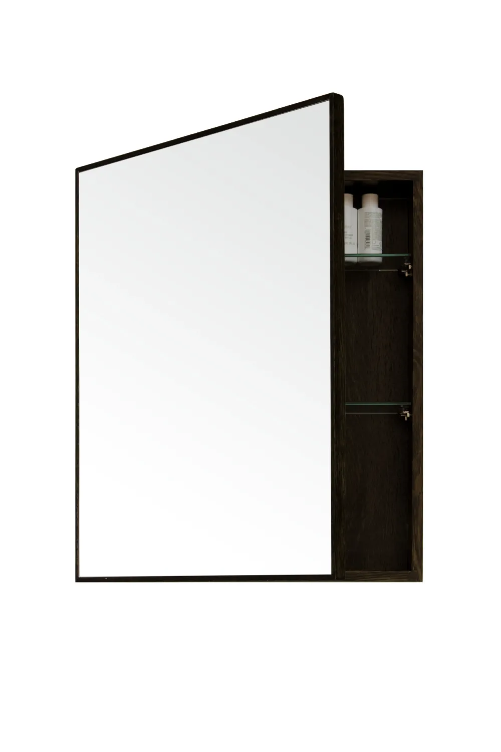 Oak Bathroom Cabinet with Mirror | Wireworks Slimline