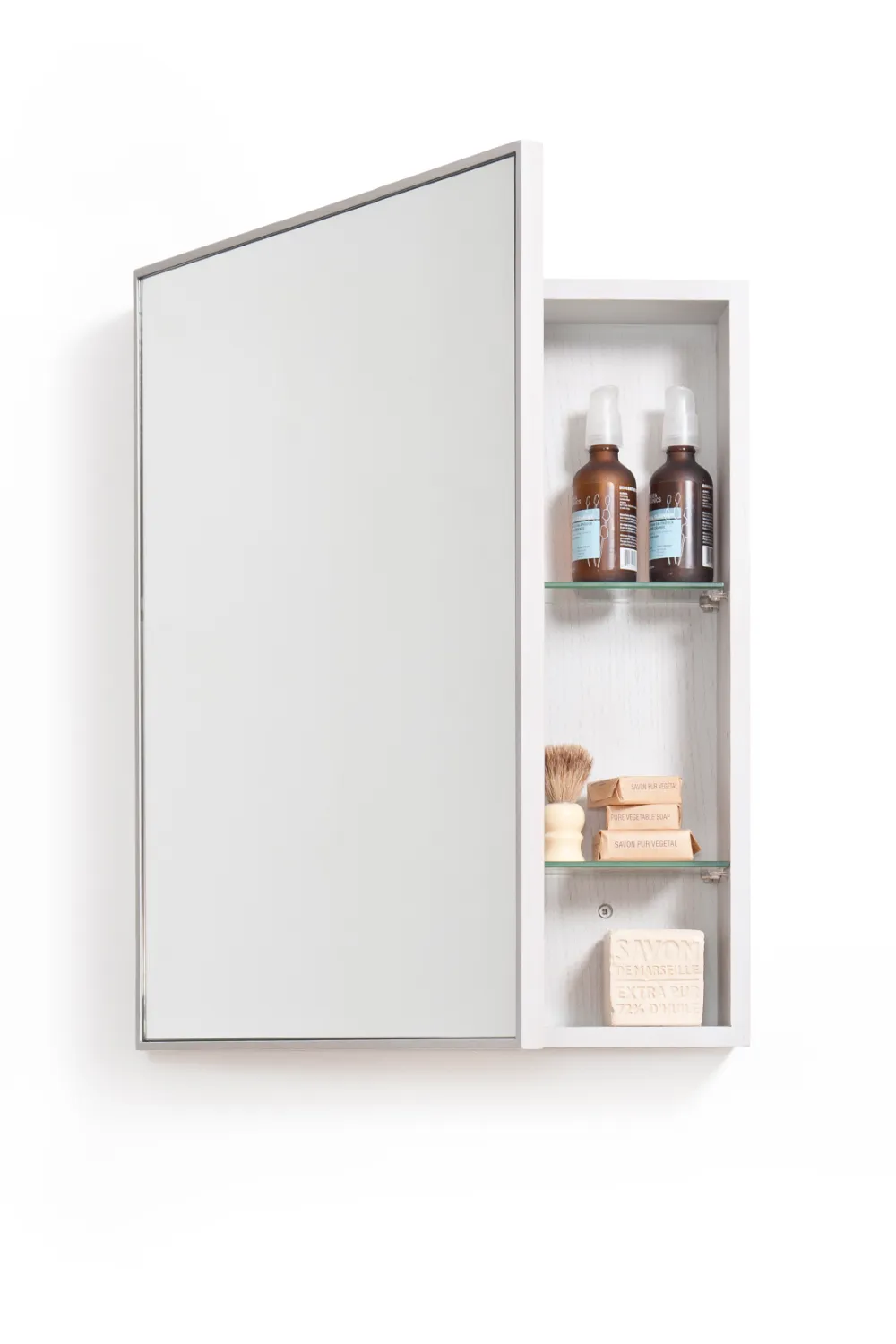 Oak Bathroom Cabinet with Mirror | Wireworks Slimline