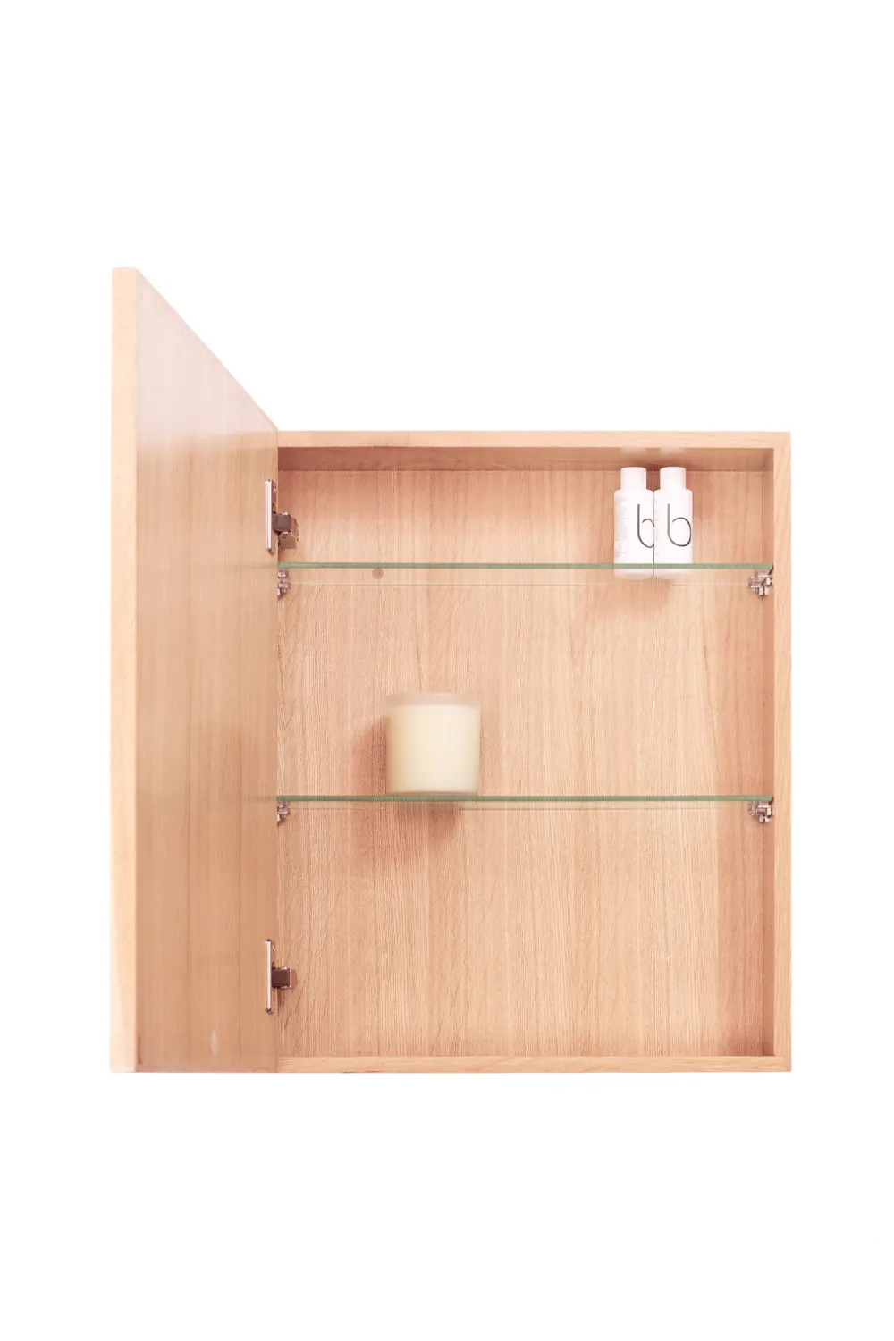 Oak Bathroom Cabinet with Mirror | Wireworks Slimline