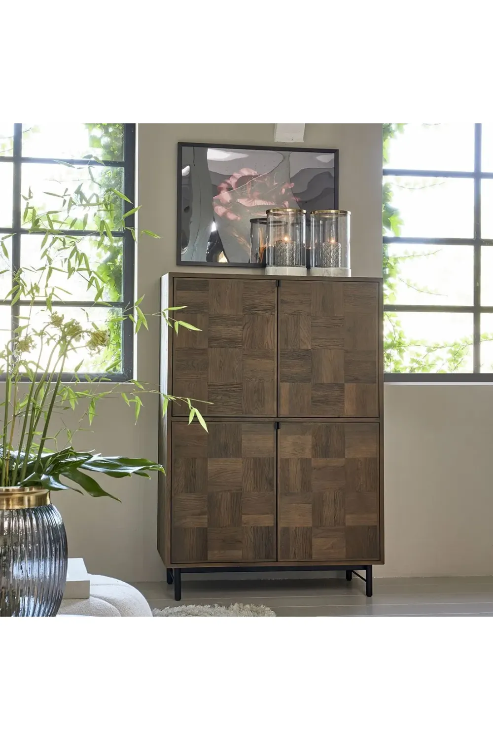 Oak Parquet Cabinet | Rivièra Maison Mac Arthur