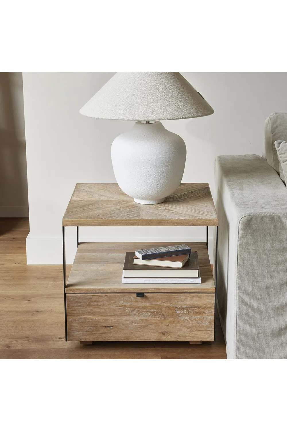 Oak Storage Side Table | Rivièra Maison Milan