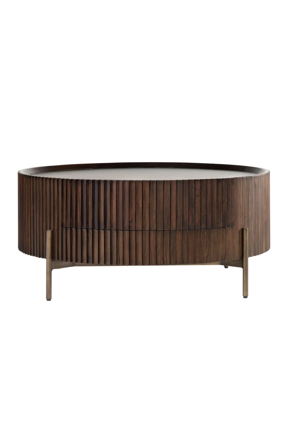 One-Drawer Round Coffee Table | Versmissen Pogoro