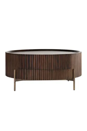 One-Drawer Round Coffee Table | Versmissen Pogoro