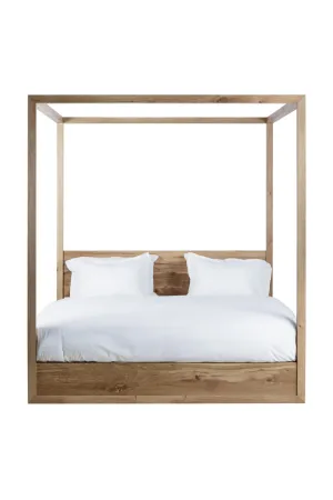 (Open Box)  Reclaimed French Oak Poster King Bed | Andrew Martin Otis