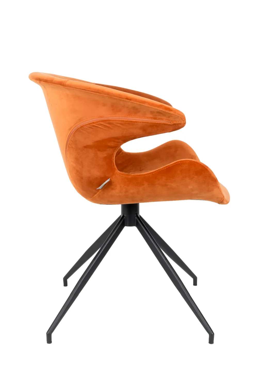 Orange Velvet Dining Armchairs (2) | Zuiver Mia