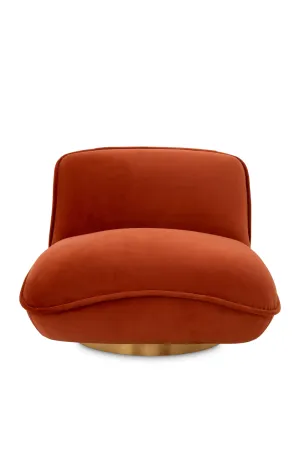 Orange Velvet Pillow Swivel Chair | Eichholtz Relax