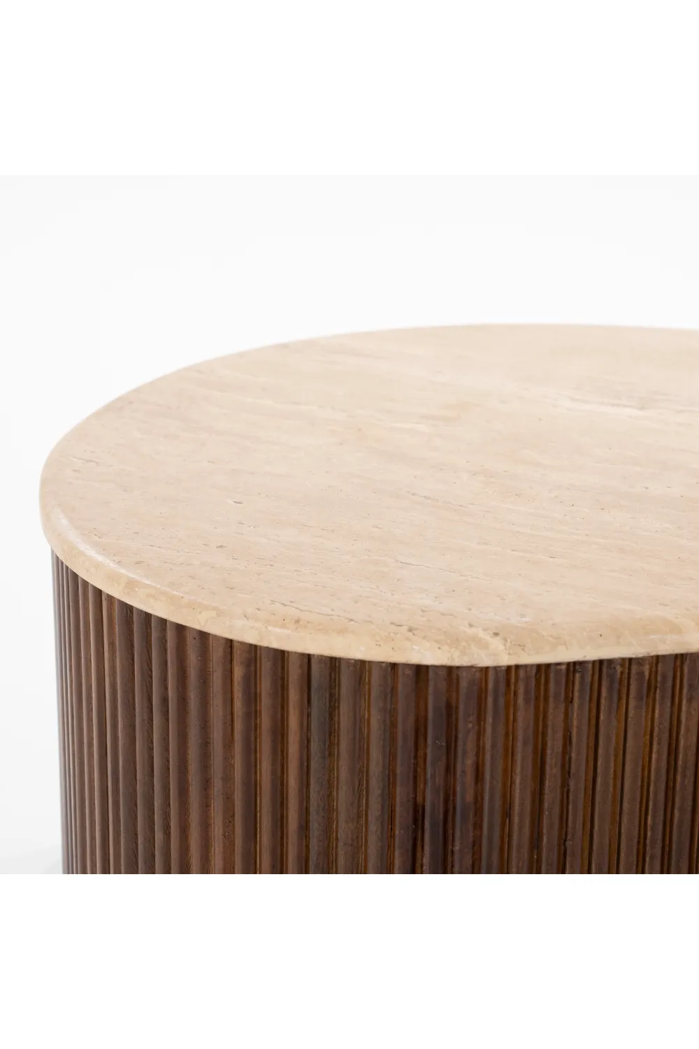 Organic Shape Travertine Coffee Table | Eleonora Mari