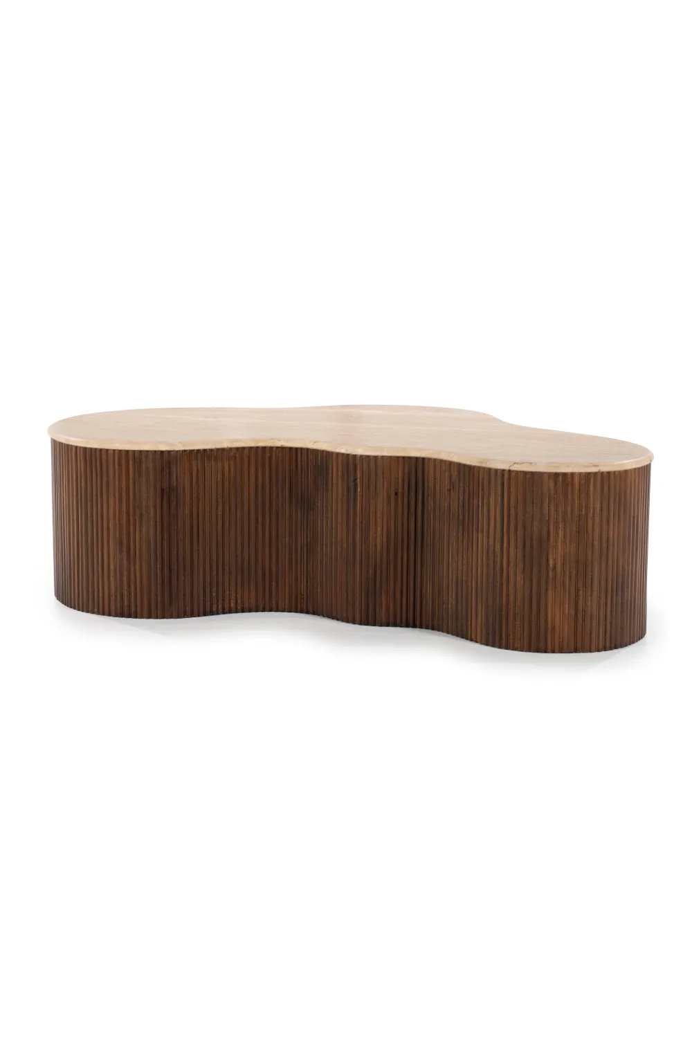 Organic Shape Travertine Coffee Table | Eleonora Mari