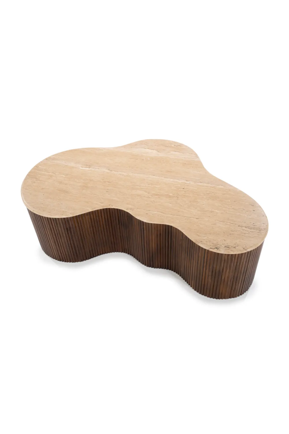 Organic Shape Travertine Coffee Table | Eleonora Mari