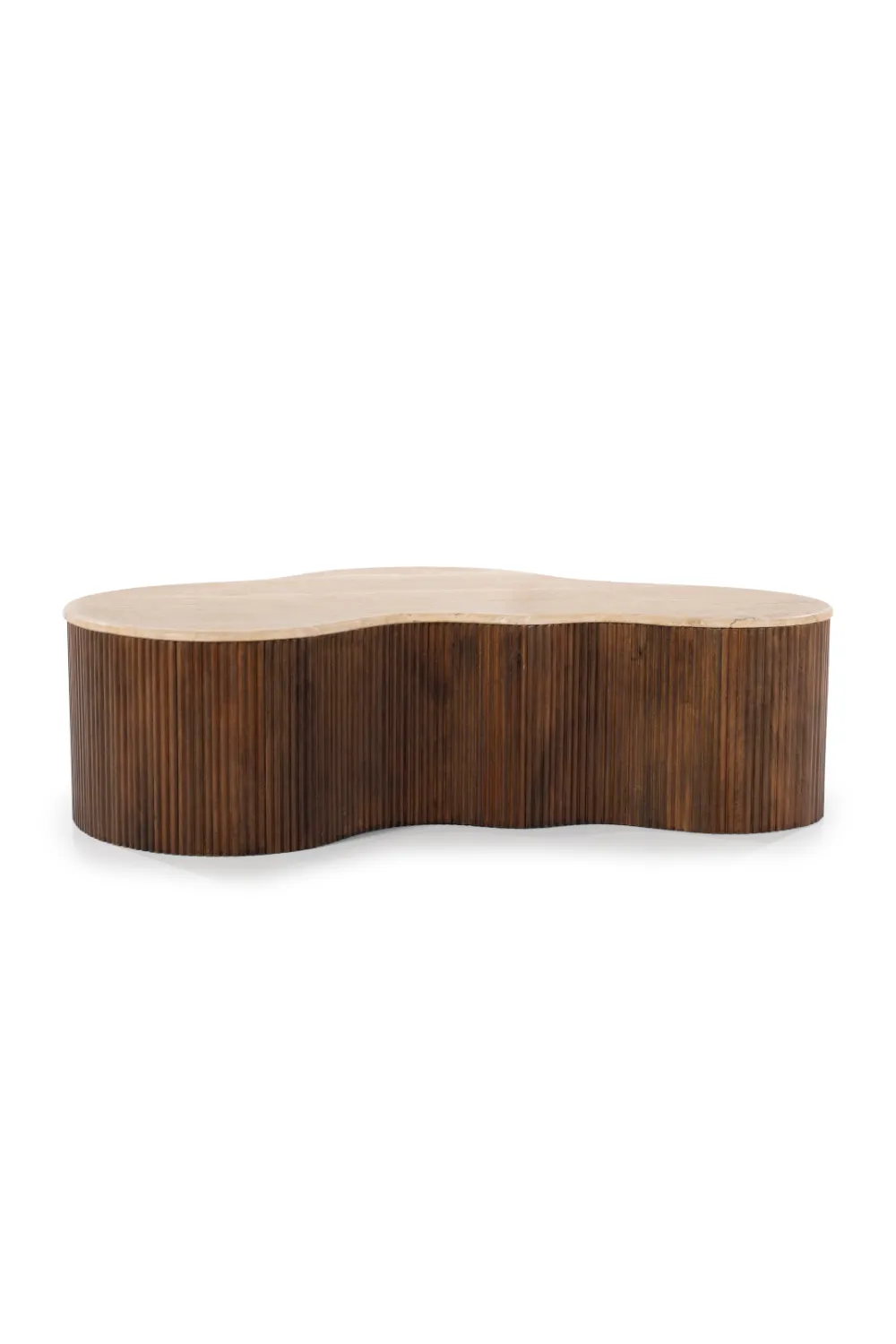 Organic Shape Travertine Coffee Table | Eleonora Mari