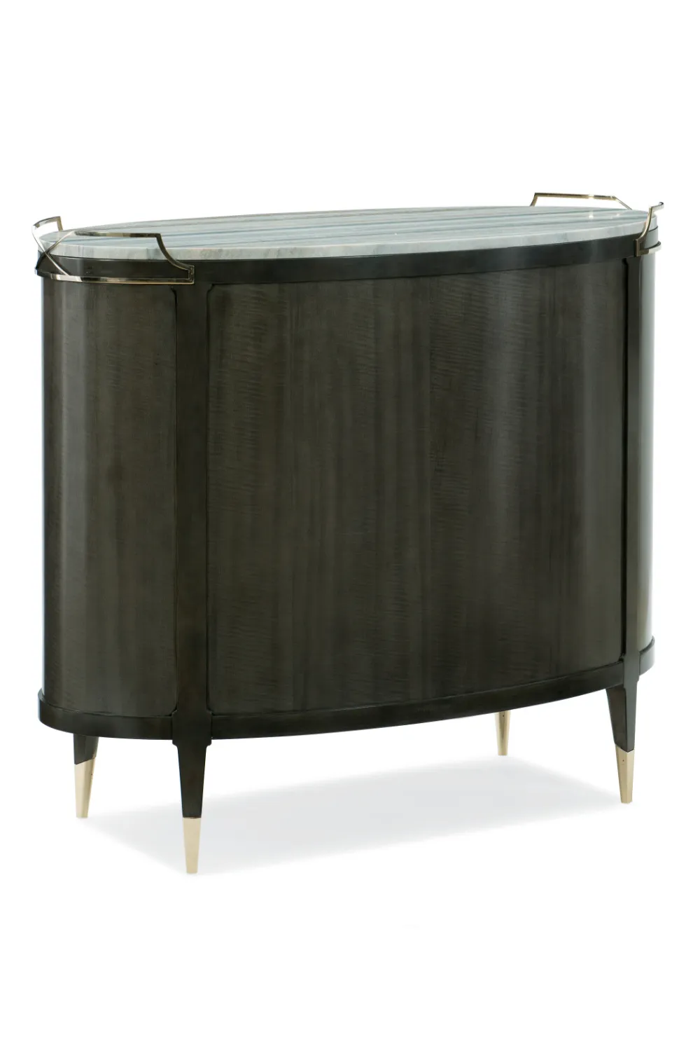 Oval Modern Bar Cabinet | Caracole Mix-ology